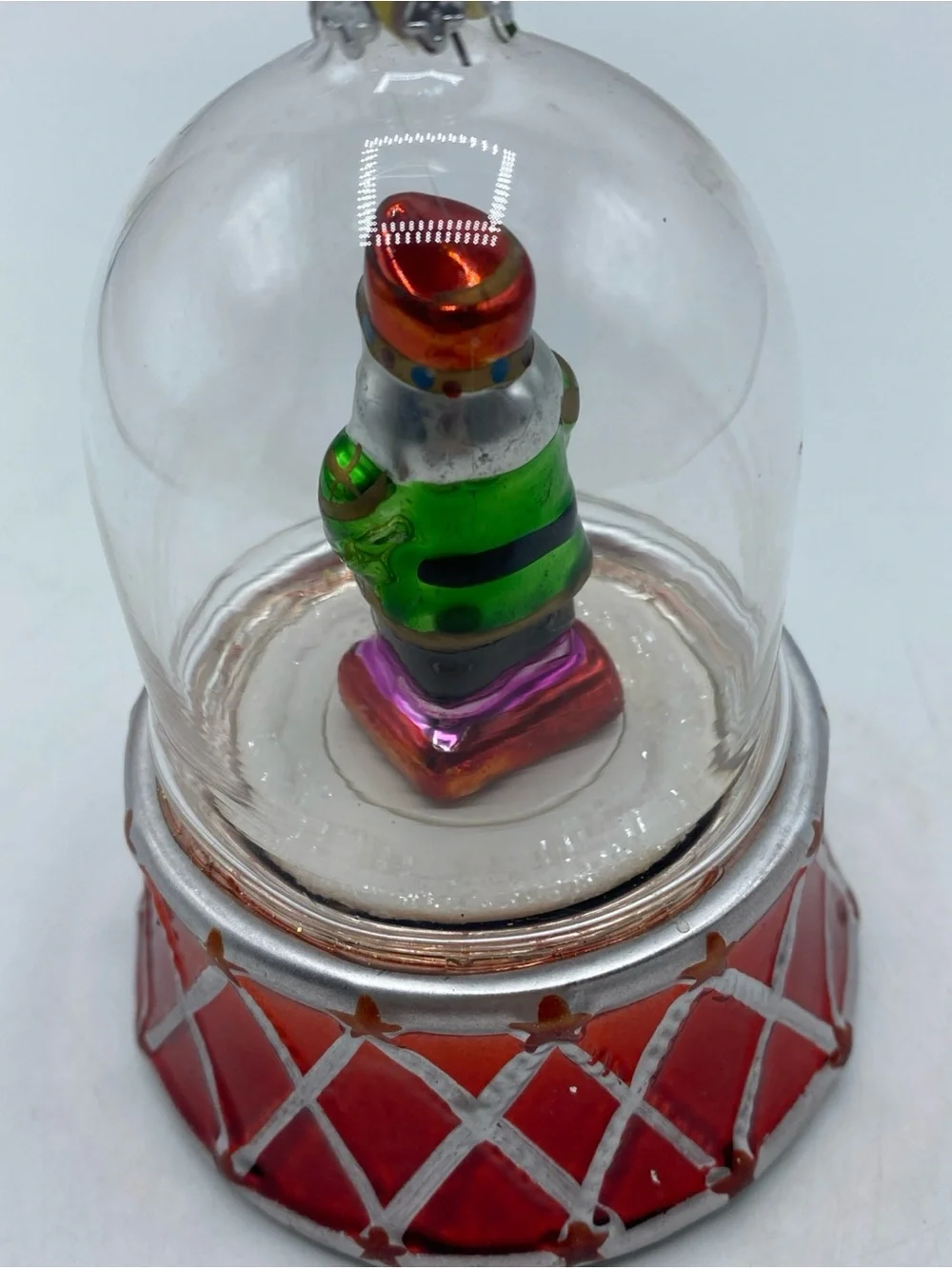 Mr Christmas Drummer Toy Soldier Ornament Rotating Musical Box Glass Dome